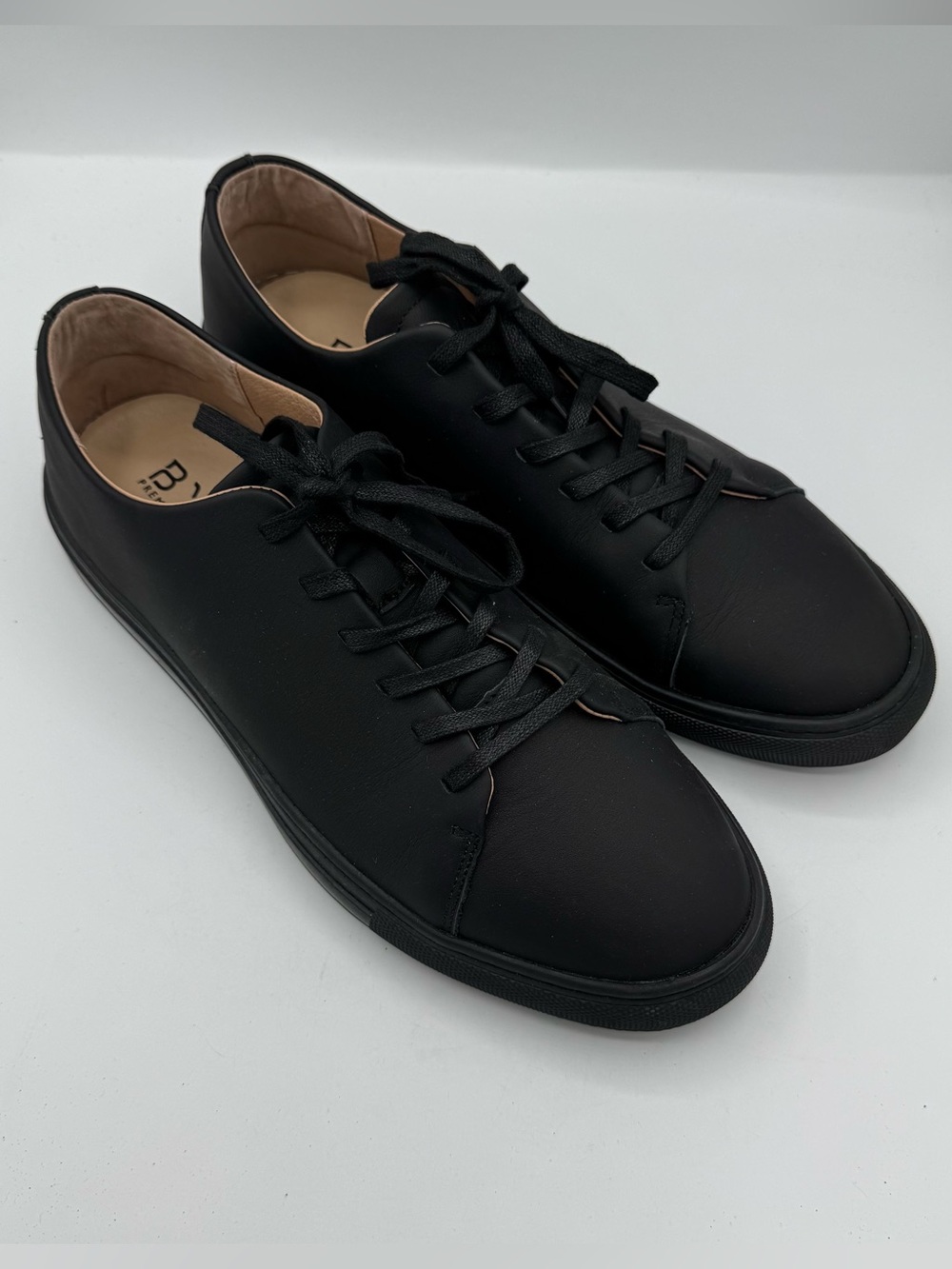 Bylt Basic Lux Low + black leather Sneakers Mens size 12 NEW